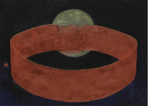 Ring 3, 2016, tempera on canvas,  50 x 70 cm